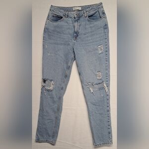 Denim Co Jeans 10 Destoyed Distressed Zipper Fly Button Closure 5 Pocket